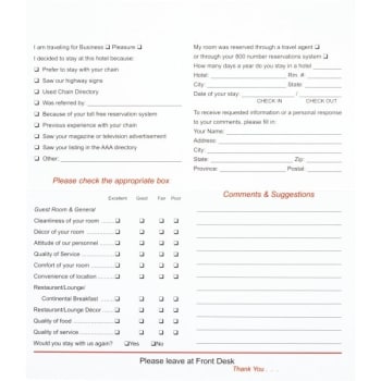 Comment Card, Case Of 500