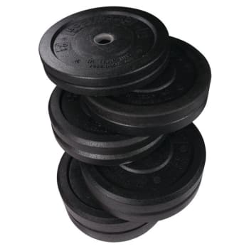 Body Solid Tools Premium Olympic Bumper Plates Solid Rubber, Package Of 2