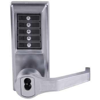 Image for dormakaba Mortise Combination Lever Lock, Less Core, Satin Chrome from HD Supply