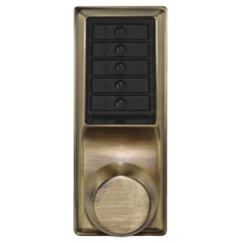 Image for dormakaba Cylindrical Knob Lock, Combination Entry Only, Antique Brass from HD Supply
