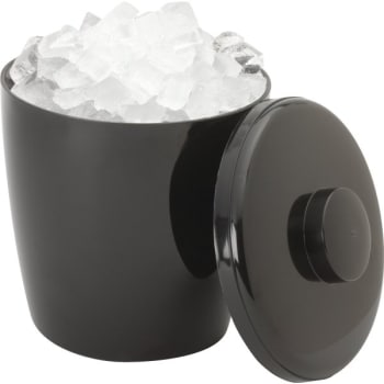 Hapco 3 Quart Plastic Round Ice Bucket Black Package Of 36