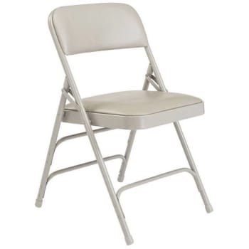 Image for National Public Seating® Premium Vinyl Grey Folding Chairs, Package Of 4 from HD Supply