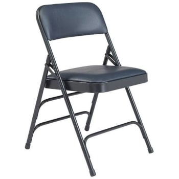 Image for National Public Seating® Premium Vinyl Char-Blue Folding Chairs, Package Of 4 from HD Supply