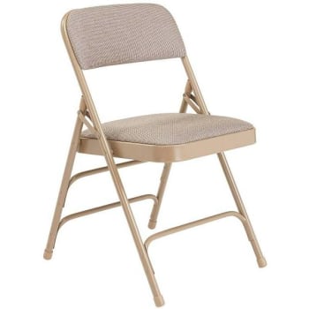 Image for National Public Seating® Premium Fabric Beige Folding Chairs, Package Of 4 from HD Supply
