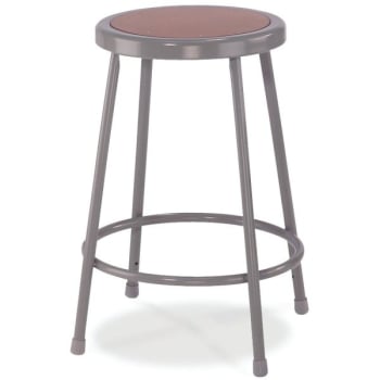 National Public Seating® Round 30 Stool With Hardboard Seat