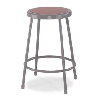 National Public Seating® Round 24" Stool With Hardboard Seat