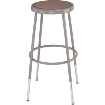 National Public Seating® Round Adjustable Height Stool With Hardboard Seat 25-33