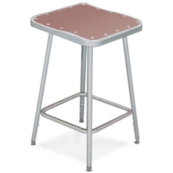 National Public Seating® Square Height Adjustable Stool With Hardboard Seat 25-33