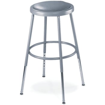 Image for National Public Seating® Round Height Adjustable Vinyl Padded 19-27 Stool from HD Supply