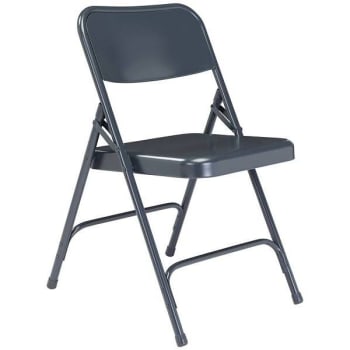 Image for National Public Seating® All Steel Heavy-Duty Blue Folding Chair, Package Of 4 from HD Supply