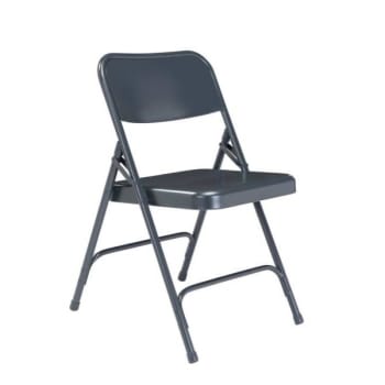 National Public Seating® All Steel Heavy-Duty Blue Folding Chair, Package Of 4