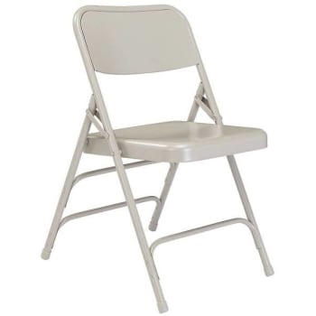 Image for National Public Seating® All Steel Gray Folding Chair, Triple Brace,package Of 4 from HD Supply