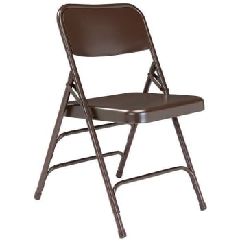 Image for National Public Seating® Steel Brown Folding Chair, Triple Brace, Package Of 4 from HD Supply