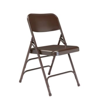 Image for National Public Seating® Steel Brown Folding Chair, Triple Brace, Package Of 4 from HD Supply