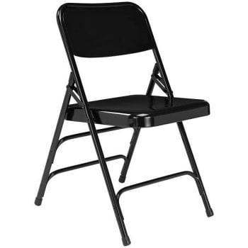 Image for National Public Seating® Steel Black Folding Chair, Triple Brace, Package Of 4 from HD Supply