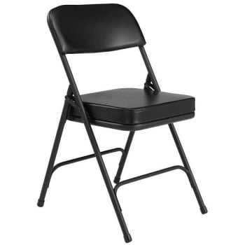 Image for National Public Seating® 2" Boxed Seat Cushion Folding Chair, Black, Carton Of from HD Supply