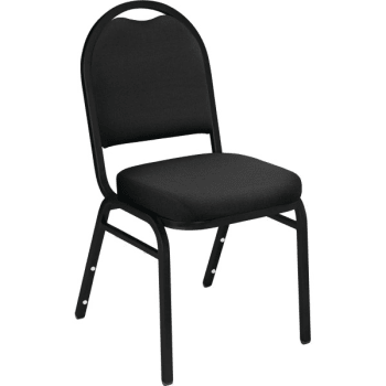 Image for National Public Seating® Ebony Black Fabric Crown Back Chair Black Frame from HD Supply