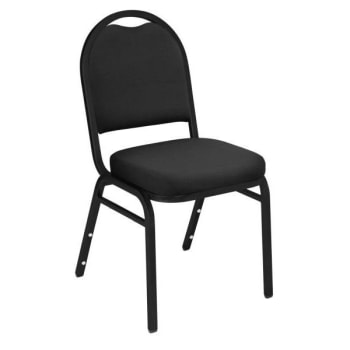 Image for National Public Seating® Ebony Black Fabric Crown Back Chair Black Frame from HD Supply