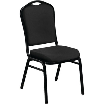 Image for National Public Seating® Black Fabric Crown Back Stack Black Frame from HD Supply