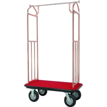 Brass Transporter Bellman's Cart Merlot Deck