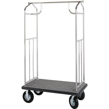 Stainless Steel Transporter Bellman's Cart Gray Deck