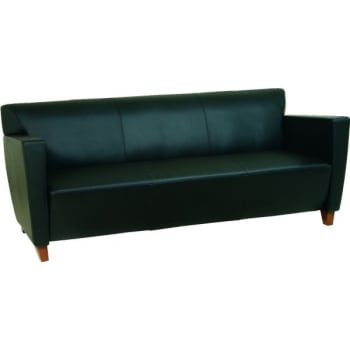 Image for Office Star Products Black Leather Commercial Sofa from HD Supply