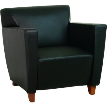 Image for Office Star Products Black Leather Club Chair from HD Supply