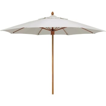 Fiberbuilt 9' Pulley-pin Market Umbrella, Marine Grade Cover, Natural