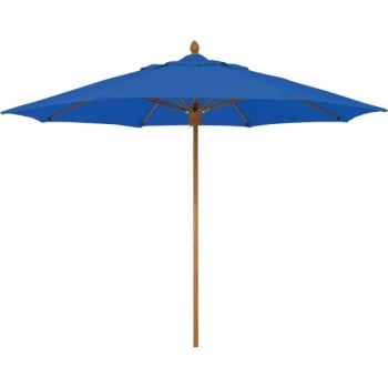 Image for Fiberbuilt 9' Pulley-Pin Market Umbrella, Marine Grade Cover, Pacific Blue from HD Supply