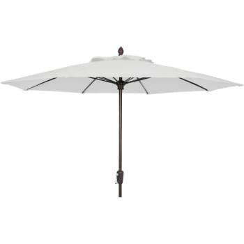 Fiberbuilt 9' Crank Market Umbrella, Marine Grade Cover, Natural