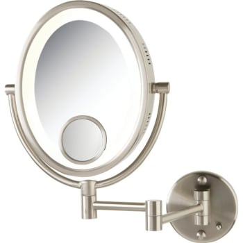 Jerdon 8x10 Wall Mounted Mirror Nickel Lighted Case Of 4
