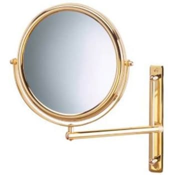 Image for Jerdon 9 Wall Mounted Mirror Bright Brass Case Of 6 from HD Supply