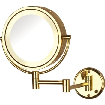 Image for Jerdon 8.5" Wall Mount Bright Brass Lighted, Case Of 4 from HD Supply