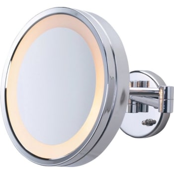 Image for Jerdon 9.75 Wall Mounted Direct Wire Mirror Chrome Halo Lighted Case Of 4 from HD Supply