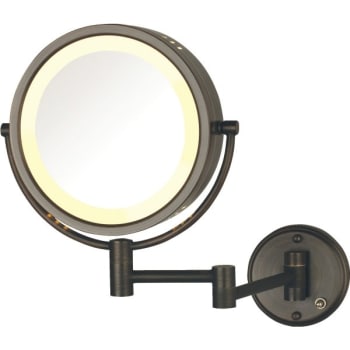 Image for Jerdon 8.5 Wall Mounted Direct Wire Mirror Bronze Lighted Case Of 4 from HD Supply