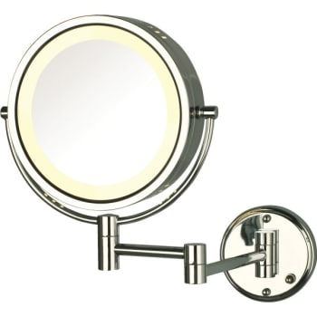 Image for Jerdon 8.5 Wall Mounted Mirror Chrome Lighted Case Of 4 from HD Supply
