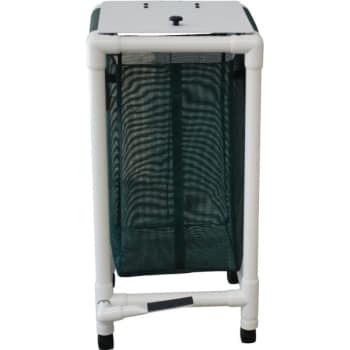 Mjm Echo Single Hamper With Mesh Bag And Foot Pedal - Forest Green
