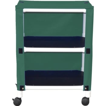 Image for MJM Echo 2-Shelf Cart With Cover, 20 x 25", Forest Green Vinyl from HD Supply