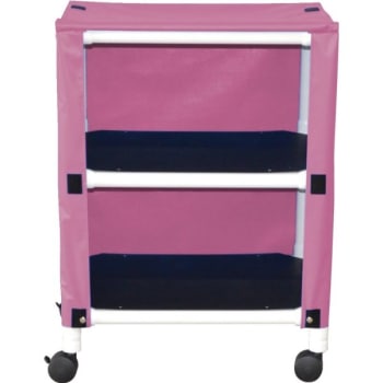 Image for MJM Echo 2-Shelf Cart With Cover, 20 x 25", Mauve Vinyl from HD Supply