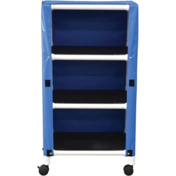 Image for MJM Echo 3-Shelf Cart With Cover, 20 x 25", Royal Blue Vinyl from HD Supply