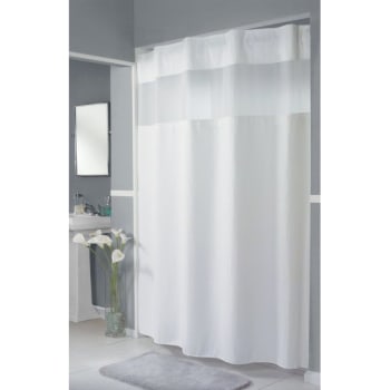 Hookless White Mini Waffle Curtain 71 X 77" Ring Concealed Header Case Of 12