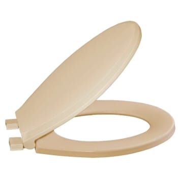 Centoco Regular Duty Plastic Toilet Seat, Round Closed Front With Lid, Bone