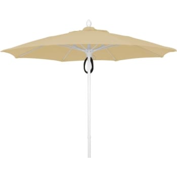 Fiberbuilt 9' Pulley-Pin Market Umbrella, Marine Grade Cover, Antique Beige