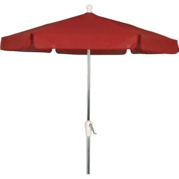 Image for Fiberbuilt 7.5' Garden Umbrella, Fiberglass Ribs, Tilt/crank, Red from HD Supply