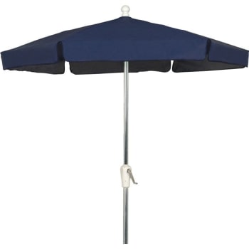 Image for Fiberbuilt™ 7.5' Garden Umbrella, Fiberglass Ribs, Vinyl Cover, Tilt, Navy Blue from HD Supply