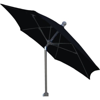 Fiberbuilt 9' Market Umbrella, Fiberglass Ribs, Crank/tilt, Black