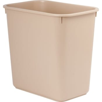 Image for Hapco 8 Quart Rectangular Wastebasket Beige Package Of 12 from HD Supply