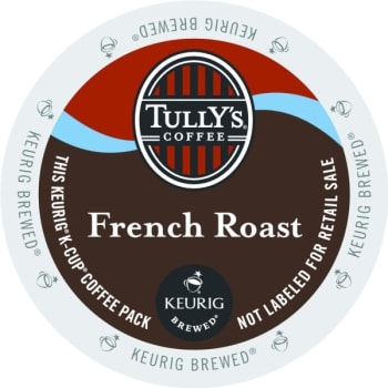 Tully's Coffee French Roast Regular K-Cup Coffee Pack Case Of 96