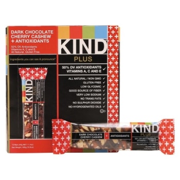 KIND® 1.4 Oz Dark Chocolate Cherry cashew/Antioxidants Plus Bar Pack Of 12