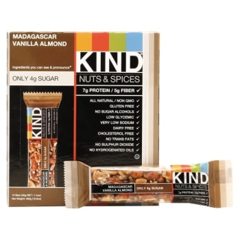Image for Kind® 1.4 Oz Madagascar Vanilla Almond Nuts And Spices Bar Pack Of 12 from HD Supply